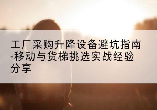 普兰移动式升降机怎么选-工厂采购升降设备避坑指南-移动与货梯挑选实战经验分享