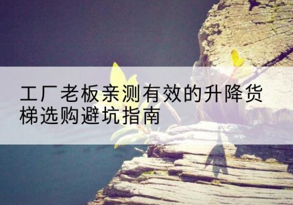 普兰升降货梯怎么选-工厂老板亲测有效的升降货梯选购避坑指南